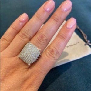 David Yurman Diamond Wheaton ring 20x16 sz7